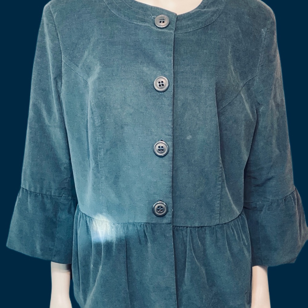 Teal Peplum Jacket 💜